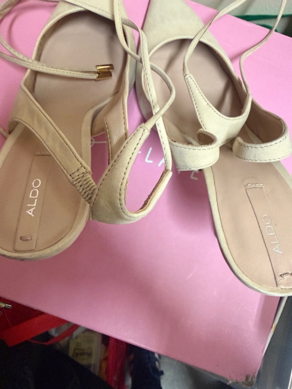 Mother’s Day special ALDO Cream Pointed Toe Slingback Pumps - Picture 4 of 8